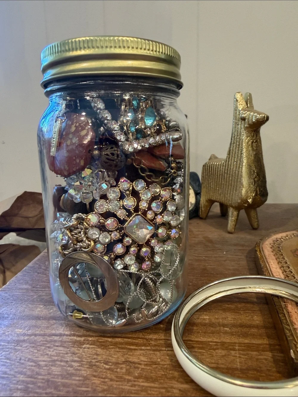 Ice Queen vintage beauty queen with earthy warmth mystery jewelry jar